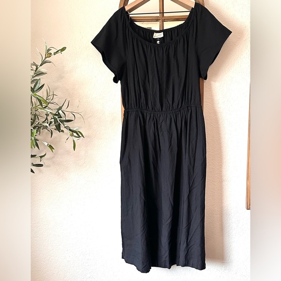 Universal Thread NWT Black Cutout Midi Dress XXL Cotton Blend - Picture 2 of 8
